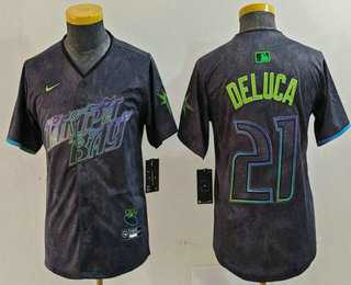 Youth Tampa Bay Rays #21 Jonny DeLuca Charcoal 2024 City Connect Limited Stitched Jersey,We sell and wholesale Youth Tampa Bay Rays #21 Jonny DeLuca Charcoal 2024 City Connect Limited Stitched Jersey on line form chian!